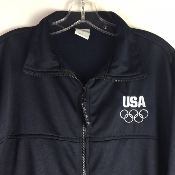 Vintage USA Olympic Committee Jacket XL Navy *B1 - Picture 2 of 7